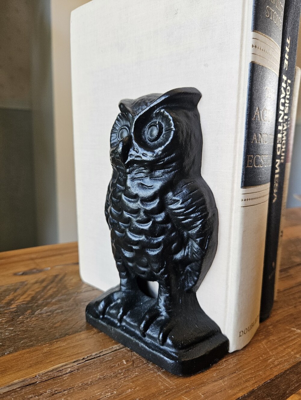 Vintage Cast Iron Owl Bookends. EMIG 1546. 1950s (Pair of 2)